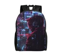 Muluhuo Hacker Era Print Stylish Waterproof Backpack Travel Work Outdoor Adventures Weekend Hiking Commuting