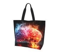 MULUHUO Left and Right Brain Advantage Print Fashion Large Capacity Shoulder Bag Crossbody Handbag Daily Weekend Travel Work