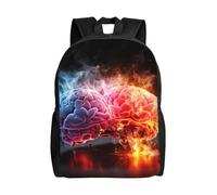 Muluhuo Left And Right Brain Advantage Print Stylish Waterproof Backpack Travel Work Outdoor Adventures Weekend Hiking Commuting