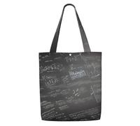 MULUHUO Math Symbols Pattern Print Canvas Shoulder Bag Large Capacity Tote Travel Beach Picnic Holiday Everyday Use