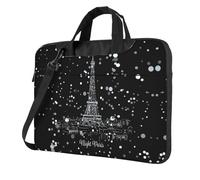MULUHUO Night Paris Eiffel Tower Print Stylish Laptop Bag For Single Shoulder Messenger Bags Business Casual Travel Work