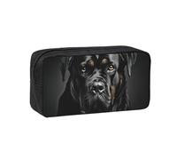 Muluhuo Rottweiler Wallpaper Print Large-Capacity Pen Case Stationery Organizer Pouch for Office Travel Daily Wear