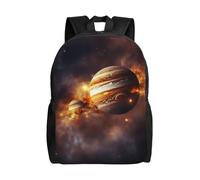 Muluhuo Solar System Jupiter Saturn Print Stylish Waterproof Backpack Travel Work Outdoor Adventures Weekend Hiking Commuting