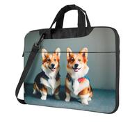 MULUHUO Wearing Clothes Cute Corgi Dogs Print Stylish Laptop Bag For Single Shoulder Messenger Bags Business Casual Travel Work
