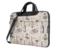 MULUHUO Wine And Winemaking Winery Grape Field Print Stylish Laptop Bag For Single Shoulder Messenger Bags Business Casual Travel Work