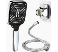 Mulukhak High Pressure Shower Head and Hose Set | 1.5M Hose | Water-Saving Rectangular Power Shower Head | Universal Fit for Ultimate Shower Experience