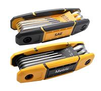 MULWARK 17pcs Folding Allen Wrench Set | Metric & Standard SAE - Key Tool 2 Pack Portable Hex for Basic Home Repair and General Applications