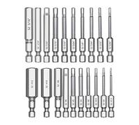 MulWark Magnetic Hex Head Allen Key Bit Set 20PC (10pc Metric & 10pc SAE), 2.3" Long 1/4" Diameter Quick Release Shank Screwdriver Bit Set for Assembling Furniture
