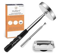 Mulwark Magnetic Sweeper Telescoping Pick-up Tool, 35LB Magnetic Stick, 1lb Magnetic Telescoping Pen, Magnetic Tray. Ideal for Picking up Nails, Screws, and Metal Debris