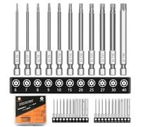 MulWark Wrench Set - Hex Head Allen Torx Screwdriver Set, 33 Pieces (Metric & SAE) Torx Bits Set Long, Quick Release Shank, Magnetic Bit Set Screwdriver Set for Furniture