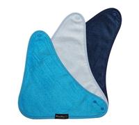 Mum 2 Mum Bandana Bib, 3 pack - Navy, Baby Blue, Teal