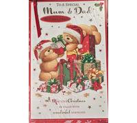 Mum And Dad Christmas - Sending Christmas Wishes To A Special Mum And Dad - 8 page card