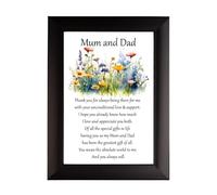 Mum and Dad Gift, Thank you for always being there Photo Frame (6 x 4) with presentation Box. Hang it or stand it. Great Gift for Mum, Mummy, Mother, in-Law, Godmother, Stepmum, (Mum and Dad Frame)