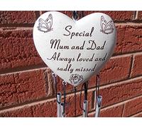 MUM AND DAD HEART MEMORIAL WIND CHIME
