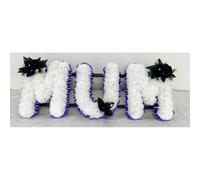 MUM Artificial Silk Funeral Flowers Tribute Letters Wreath Memorial