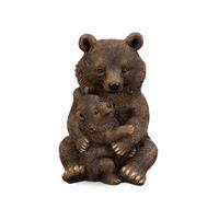 Mum & Baby Bear Garden Ornament, Bear Garden Ornaments Outdoor, Wildlife Figurine for Yard, Patio & Lawn