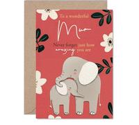 Mum Birthday Card - Never Forget - Happy Birthday Card for Mum from Son Daughter, A5 Never Forget Bday Greeting Cards