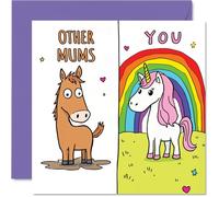 Mum Birthday Card - Others vs You - Happy Birthday Card for Mum from Son Daughter, 145mm Others vs You Bday Greeting Cards