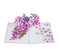 Mum Birthday Card | Pop UP 3D Mothers Day Anniversary Thank You Thinking of You Valentines Day Card for Women Mom Grandma (Size 15x20 cm - Orchid Blossom Butterflies)