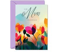 Mum Birthday Card, Vibrant Summer Flowers