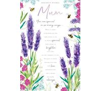 Mum Birthday Card - You Are Special In So Many Ways - Artistic Flower and Bee Design - Special Finish and Illustrated Insert Leaf - Made in the UK