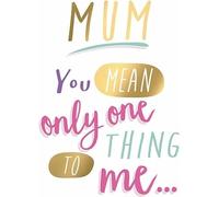 Mum Birthday Card - You Mean Only One Thing To Me...Everything!