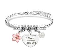 Mum Birthday Gifts,60 70 80th Birthday Gifts for Mum Mummy Gift for Mums Presents from Daughter from Son Mothers Day Mother's Day Gift Ideas Mummy Christmas Xmas Valentines Bracelet for Womens