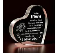 Mum Birthday Gifts Acrylic Heart Shaped Home Decoration,Gifts for Mum on Mother Day Valentines Day, Best Mum Gifts from Daughter and Son,Unique Gift for Loved One