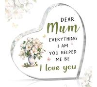 Mum Birthday Gifts for Mother, Best Mum Gifts for Birthday Mothers Day Christmas - Acrylic Plaque Keepsake With Touching Words