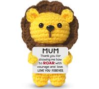 Mum Birthday Gifts, Handmade Crochet Lion Unique Mothers Day Christmas Birthday Gifts for Mum from Daughter/Son, Cute Emotional Support Mother Mommy Lion Gift Decor