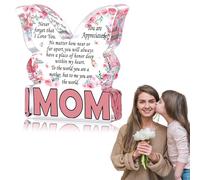 Mum Birthday Gifts,Mothers Day Gifts for Best Mum To My Beautiful Mum Gifts Butterfly-shaped Acrylic Plaque from Son Daughter Unique Christmas Anniversary Keepsake Love Gifts for Mummy New Mom