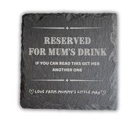 Mum Coaster - Reserved For Mum’s Drink, If You Can Read This Get Her Another One - Perfect Mum Coaster Gift, Coaster for Mum (Mummy's Little Man)