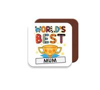 Mum Coaster - Worlds Best Mum Gift - Giftset - Made by MUGGZ in The UK