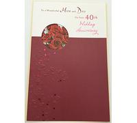 Mum & Dad 40th Anniversary (Ruby), Anniversary Greetings Card
