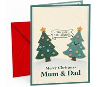 Mum & Dad Christmas Card, Tree-Mendous Cute Trees