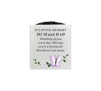 Mum & Dad Memorial Flower Vase Rose Bowl Holder Pot Crem Graveside Garden Orname