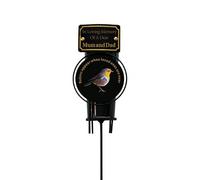 Mum & Dad Metal Robin Spike Vase With Black Plastic Insert Graveside Memorial Flower Holder Vase - Durable Metal Spike Grave Decoration Elegant Tribute for Loved Ones
