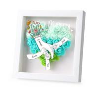 Mum Day Gift Personalized Flower Box for Mom with 2 to 8 Names, Heart-Shaped Dried Flower Box, Mum Gift First Choice
