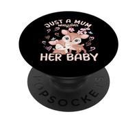 Mum Deer Love Just A Mum Who Loves Her Baby Deer PopSockets Adhesive PopGrip