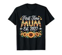 Mum Est 2027 Sunflower First Time Mum Pregnancy Mothers Day T-Shirt