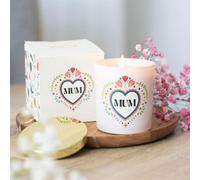 Mum Folk Heart French Tulip Candle