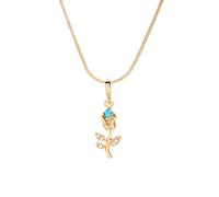 Mum for Birthday Flower Necklace Women's Summer Versatile Small Fresh Day Gift Necklace For Women 3 Strand Pearl (A, One Size)