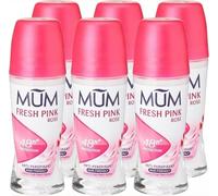 6 X Mum Roll On Fresh Pink Rose Anti Perspirant Deodorant 50ml