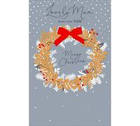 Mum From Your Son Traditional Foiled Christmas Greeting Card Special Xmas Cards