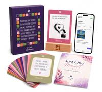 Mum Gift - 52 Inspirational Quote Cards with Wooden Stand, 104 Heartfelt Messages & Digital Reflection Companion, Meaningful Keepsake for Birthday, Mother's Day or Christmas