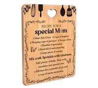 Mum Gifts - Bamboo Cutting Board, Christmas Gifts for Mum Ideas, Mum Xmas Gifts from Daughter/Son, Recipe for A Special Mom Best Birthday Gifts for Mum