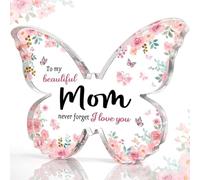 Mum Gifts - Butterfly Shaped Acrylic Plaque Plaques Idea Presents for Mum from Daughter Son on Mother's Day, Birthdays,Anniversary Wedding,Valentines and Christmas Gifts