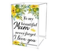 Mum Gifts from Daughter Son,Personalised Mothers Day Gifts for Mum,Mum Christmas Gifts,Mother's Day Gift Ideas,Mum Birthday Gifts,Clear Makeup Brush Holder,Acrylic Pen Holder for Desk,Pencil Pot