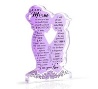 Mum Gifts from Son, Acrylic Plaque Birthday Gifts for Mum from Son, Presents for Mum, Gifts for Mum on Her Birthday, Birthday Presents for Mum Mummy