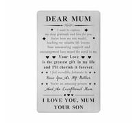 Mum Gifts from Son - I Love You Mum Card - Mum's Bithday Christmas Mothers Day Card Gift from Son